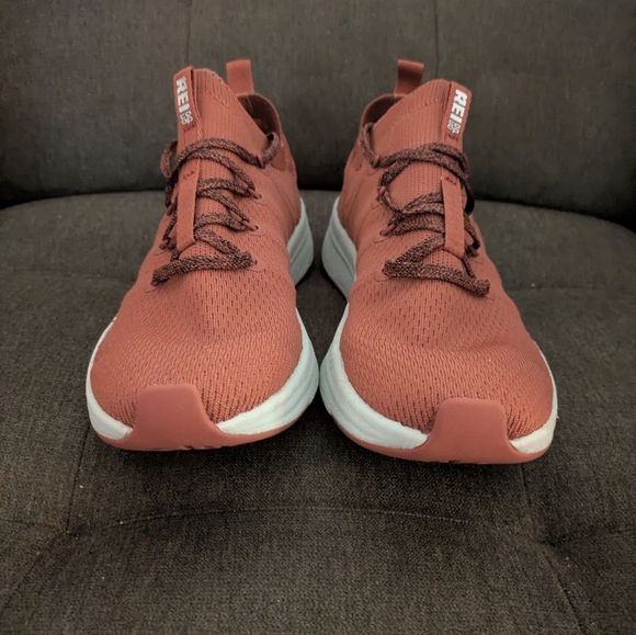 REI Co-op Beyonder Trail Sneaker Womens Coral Lace Up Hiking Knit Shoe Sz 10 - Picture 4 of 8